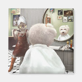 ペットお洒落理容師店 マグネット (正面)