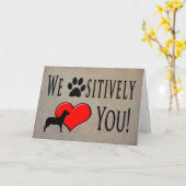 ペットからオーナーへ誕生日- LOVE YOU! カード (黄色い花)