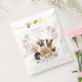 ペットかわいらしドッグパピーズ誕生日ポーティベビーガール フェイバーバッグ (封をした状態)