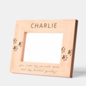 ペットが一生懸命別れる レーザー彫刻フレーム (左)