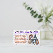 ペットが家だけの緊急カー連絡ド 名刺 (スタンド正面)