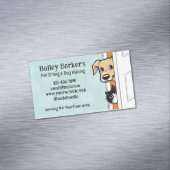 ペットが座ってかわいい覗き犬と猫気に動物 マグネット名刺 (インサイチュ)