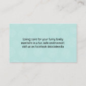 ペットが座ってかわいい覗き犬と猫気に動物 名刺 (裏面)