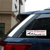 ペットが緊急時にパーソナ救リにする バンパーステッカー