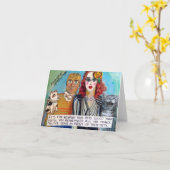 ペットが話せることを願うおもしろい カード (黄色い花)