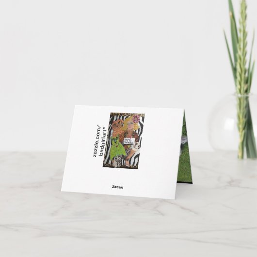 ペットが話せることを願うおもしろい カード (裏面)