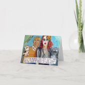 ペットが話せることを願うおもしろい カード (正面)