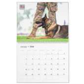 "ペットしない" – 米国軍隊ワーキング犬カレンダー カレンダー (1月 2026)