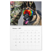 "ペットしない" – 米国軍隊ワーキング犬カレンダー カレンダー (2月 2027)