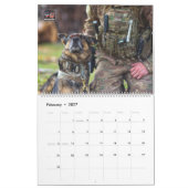 "ペットしない" – 米国軍隊ワーキング犬カレンダー カレンダー (2月 2027)