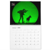 "ペットしない" – 米国軍隊ワーキング犬カレンダー カレンダー (1月 2026)