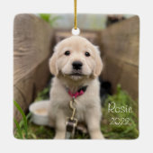 ペットでパーソナライズ写真セラミックオーナメント セラミックオーナメント (裏面)