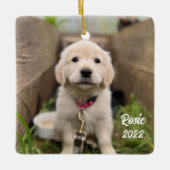 ペットでパーソナライズ写真セラミックオーナメント セラミックオーナメント (正面)