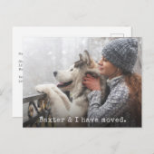 ペットで告知を移動する写真を追加 ポストカード (正面/裏面)