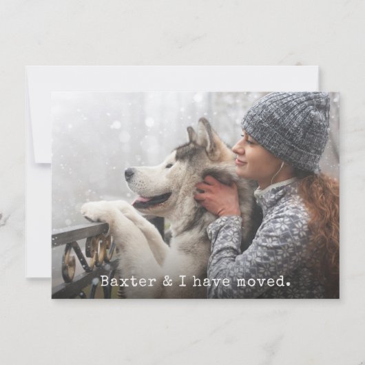 ペットで告知を移動する写真を追加 案内状 (正面)