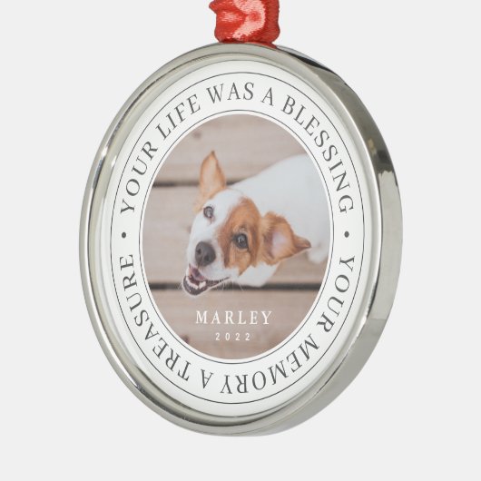 ペットで記念賛美すモダンる メタルオーナメント (左)