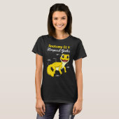 ペットとしてのヒョウのGecko小さな恐竜の解剖学 Tシャツ (正面フル)