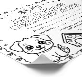 ペットとして犬を迎え入れるぬりえ認定証 ポスター (角)