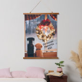 ペットとのクリスマスメモリーズ 吊り下げ型タペストリー (寝室)