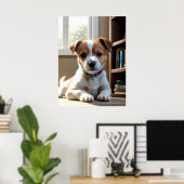 ペットとの朝の思い出 ポスター (ホームオフィス)