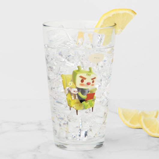 ペットとの穏やかな読書時間 タンブラーグラス (アイス裏面)