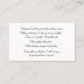 ペットとハウスに座ってハスキーとヒマワリ 名刺 (裏面)