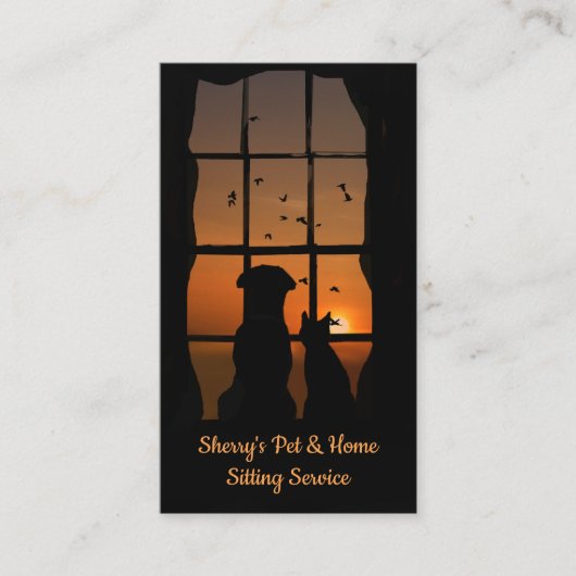 ペットとホームシッティングサービス名刺 名刺 (正面)