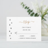 ペットと一緒の結婚式 オーダーメイド 出欠カード (スタンド正面)