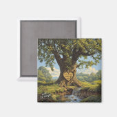 ペットと人々はハート名オークツリーメモリアル マグネット (正面/裏面)