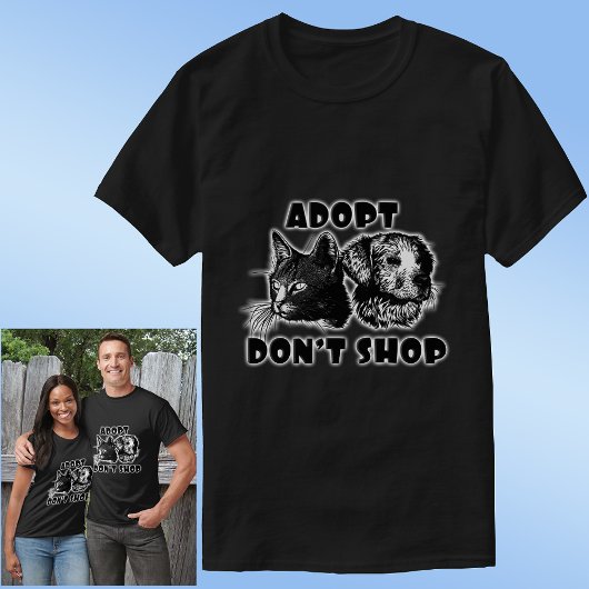 ペットと動物が買い物をしない Tシャツ