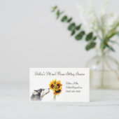 ペットと家が座る名刺 名刺 (スタンド正面)