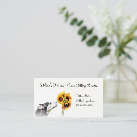 ペットと家が座る名刺 名刺 (スタンド正面)