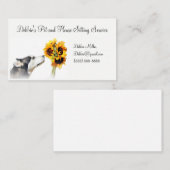 ペットと家が座る名刺 名刺 (正面/裏面)