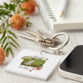 ペットと花のコラージュ拡張性のカスタマイズ キーホルダー (正面右)