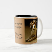 ペットにマグを食べ物を与えて下さい ツートーンマグカップ (正面右)