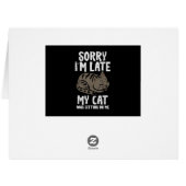 ペットに座って遅くなってごめんなさいおもしろい (裏面横)