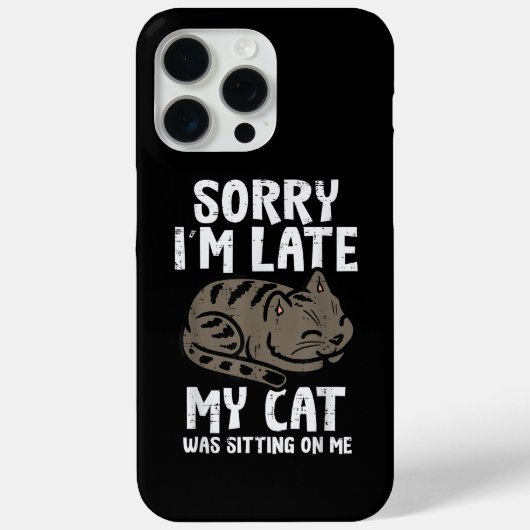 ペットに座って遅くなってごめんなさいおもしろい Case-Mate iPhoneケース (裏面)