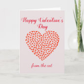ペットねこからのバレンタインデーのご挨拶 カード (正面)