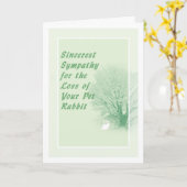 ペットのうさぎの紛失に関するお見舞いカード カード (黄色い花)