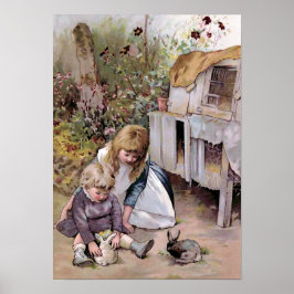 「ペットのうさぎ」ヴィンテージ ポスター