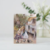 「ペットのうさぎ」ヴィンテージ ポストカード (スタンド正面)