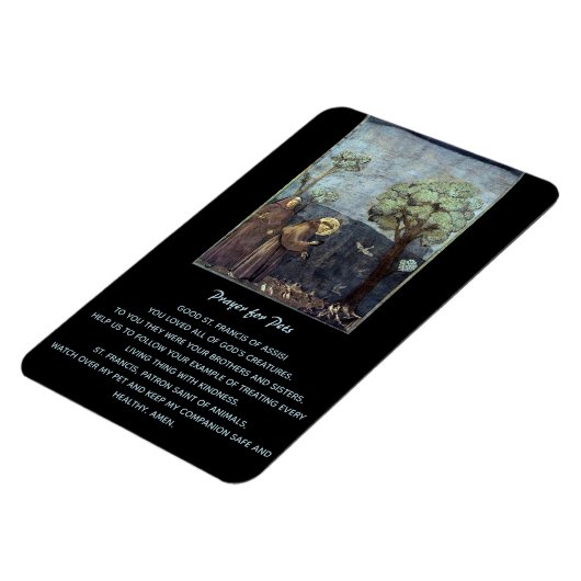 ペットのためのアッシジ祈りの言葉の編集可能な聖フランシス マグネット (左側)