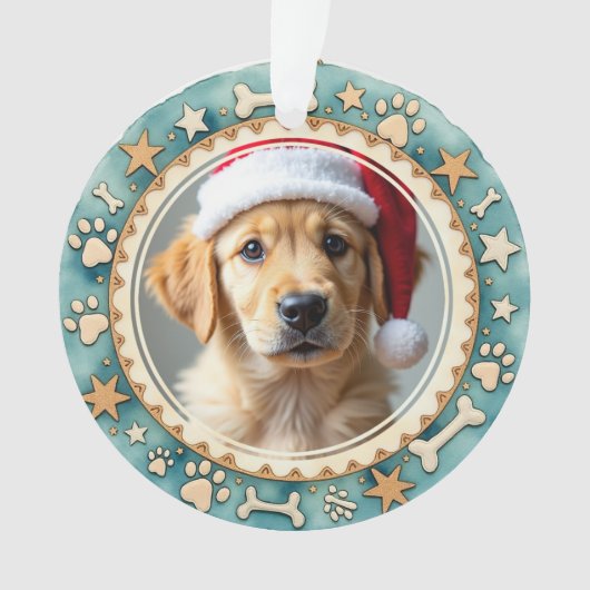 ペットのはじめてのクリスマス 両面 オーナメント (正面)