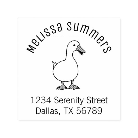 ペットのアヒルのガチョウのアドレス2 セルフインキングスタンプ (デザイン)
