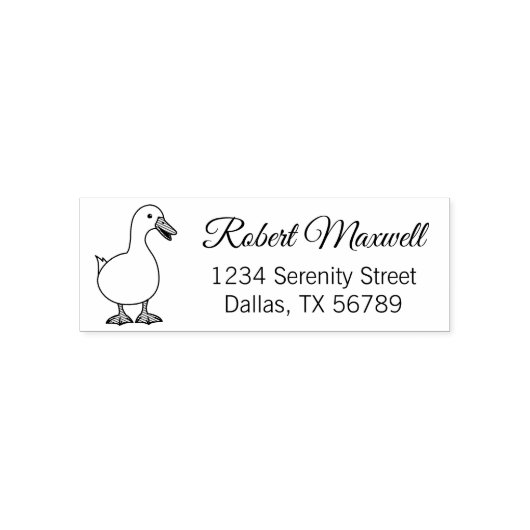 ペットのアヒルのガチョウの住所2 セルフインキングスタンプ (デザイン)
