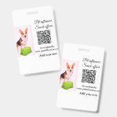 ペットのインフルエンサーがペットの写真名をソーシャルメディアに追加 バッジ (正面＆裏面)