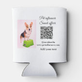 ペットのインフルエンサーがペットの写真名をソーシャルメディアに追加 缶クーラー (裏面)