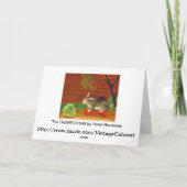 ペットのウサギのイースターカード~ シーズンカード (裏面)