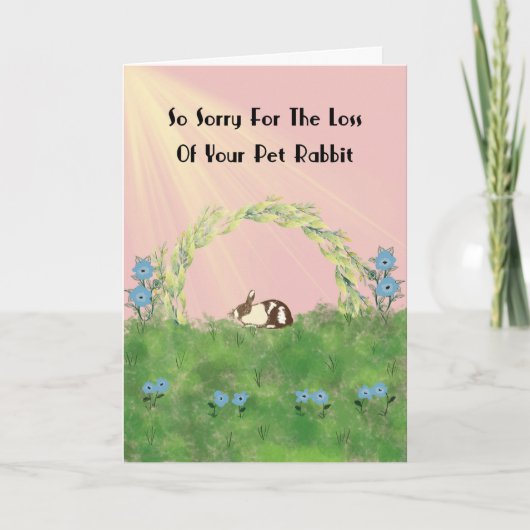 ペットのウサギの喪失カード カード (正面)