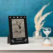 ペットのウサギの死 | ウサギの足跡写真メモリアル フォトプラーク (側面)